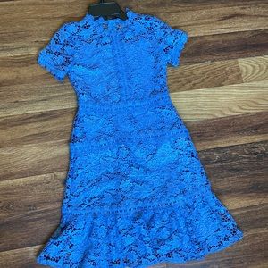 Girls size 8 lace blue dress